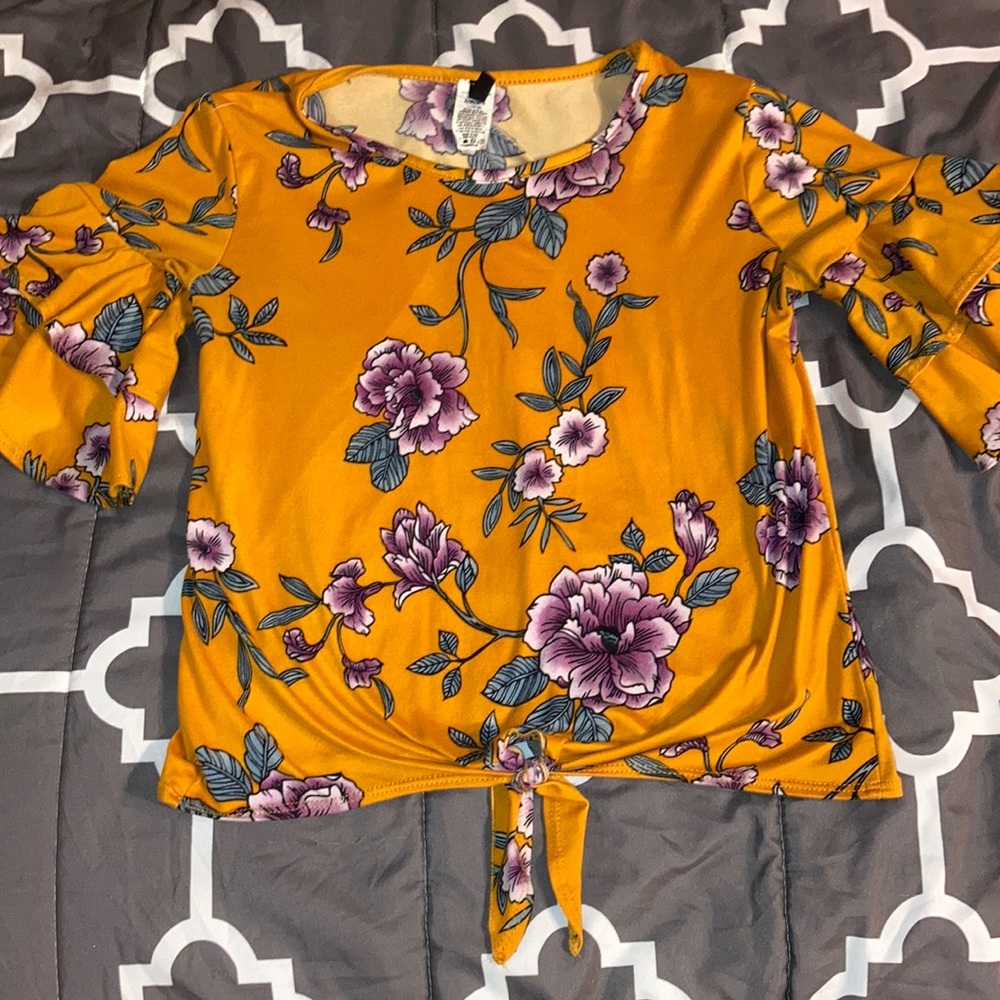 Yellow flower shirt